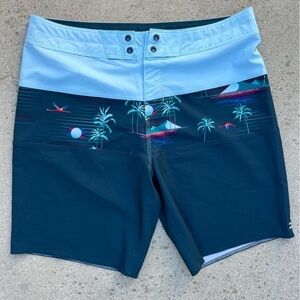 Men's Billabong Board Shorts Multicolor Tribong 32 Stretch Pocket Surf Beach Sun